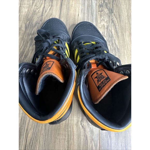 ADIDAS High Top Ten Hi Black Stripes Orange Mens 10.5 Basketball Sneakers Street main image 14